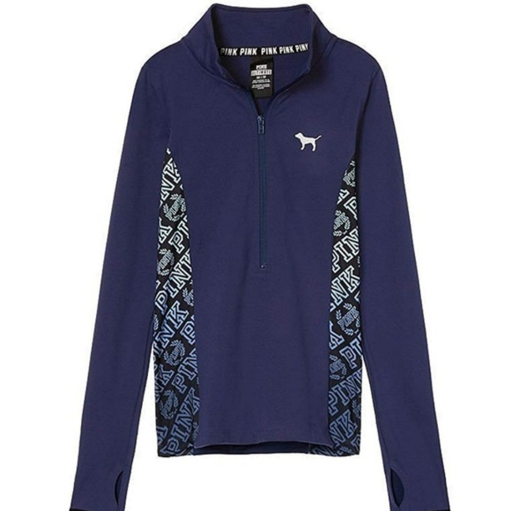 VICTORIA'S SECRET Pink Ultimate Deep V Zip Sweater